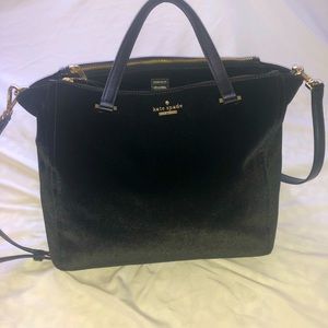 Velvet black Kate spade shoulder bag